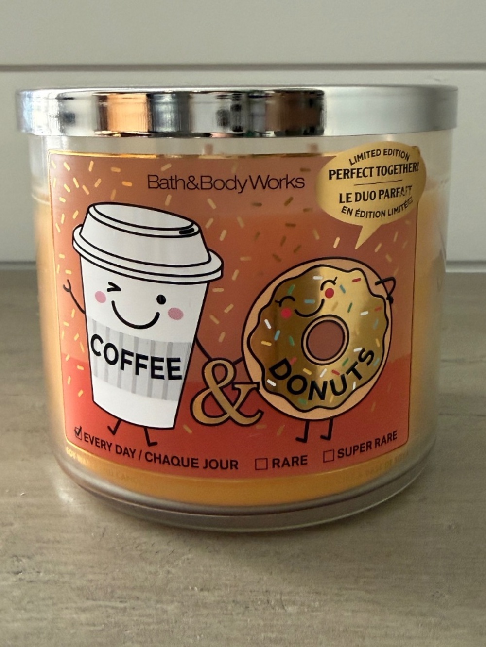 Bath & Body Works Candle Coffee & Donuts 3 Wick New
